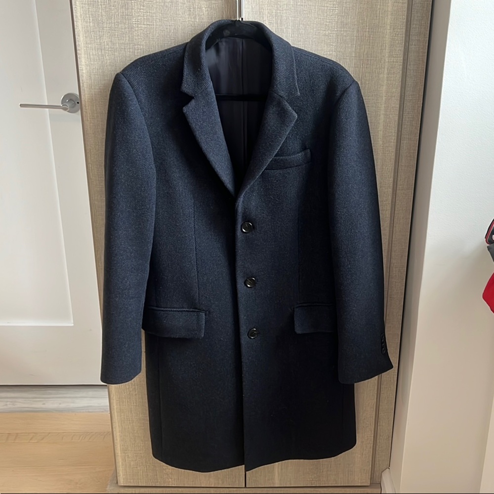 Club Monaco Black Pea Coat Men’s